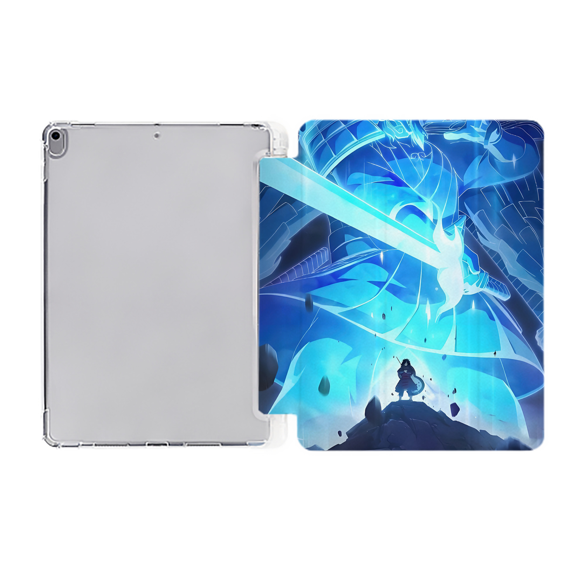 （画像用） NARUTO -ナルト- NARUTO -ナルト- 疾風伝 IPad ケース ペン収納付き 三つ折りスタンド PUレザー×シリコン 対応機種9.5/10.5/10.9インチ